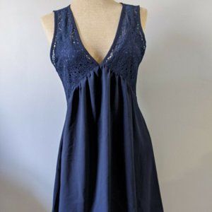 Lace Top Backless Empire Dress